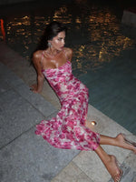 Ahagaga Fashion Women's Maxi Dresses 2026 Summer New Sexy Backless Print Dress Strap Sleeveless Party Beach Bodycon Elegant Cute