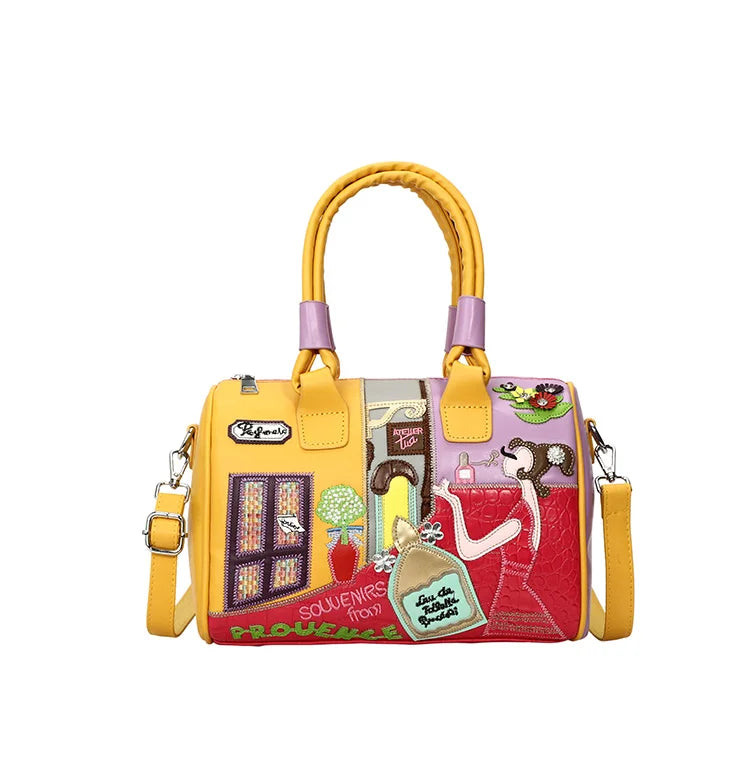 PU New Personality Stylish Shoulder Bags Design Patchwork Zipper 2025 Hot Sale Women's Bags Retro High Quality Women's Bags