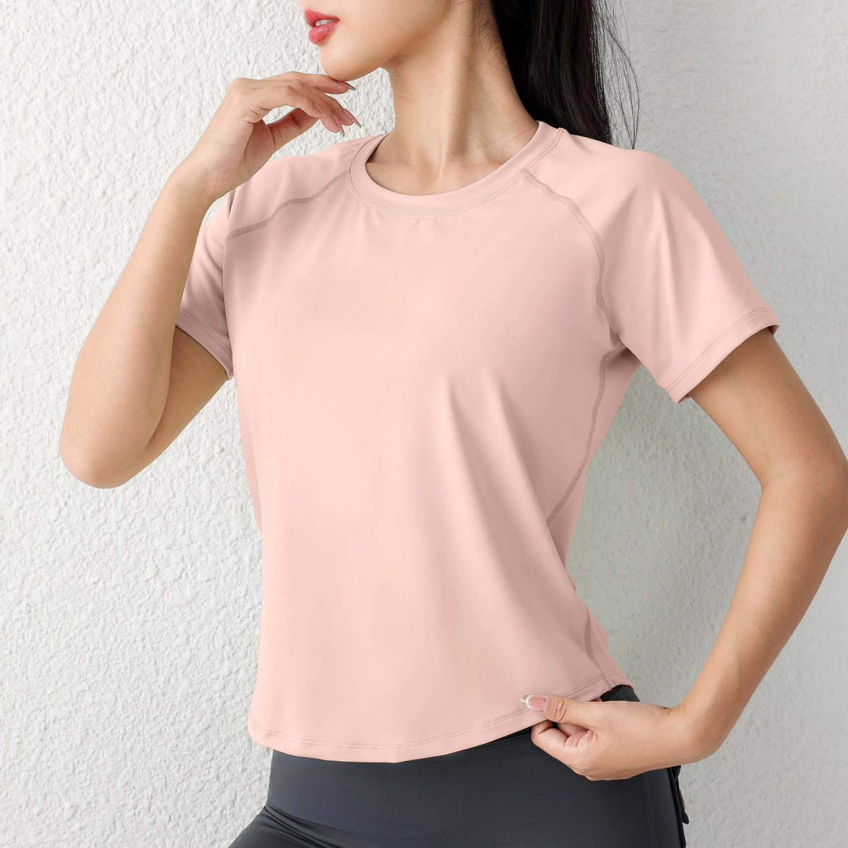 Women's Sport Short Sleeve T-Shirt Summer New Loose Quick Dry Breathable Mesh Yoga Fitness Top OutdoorWear ﻿