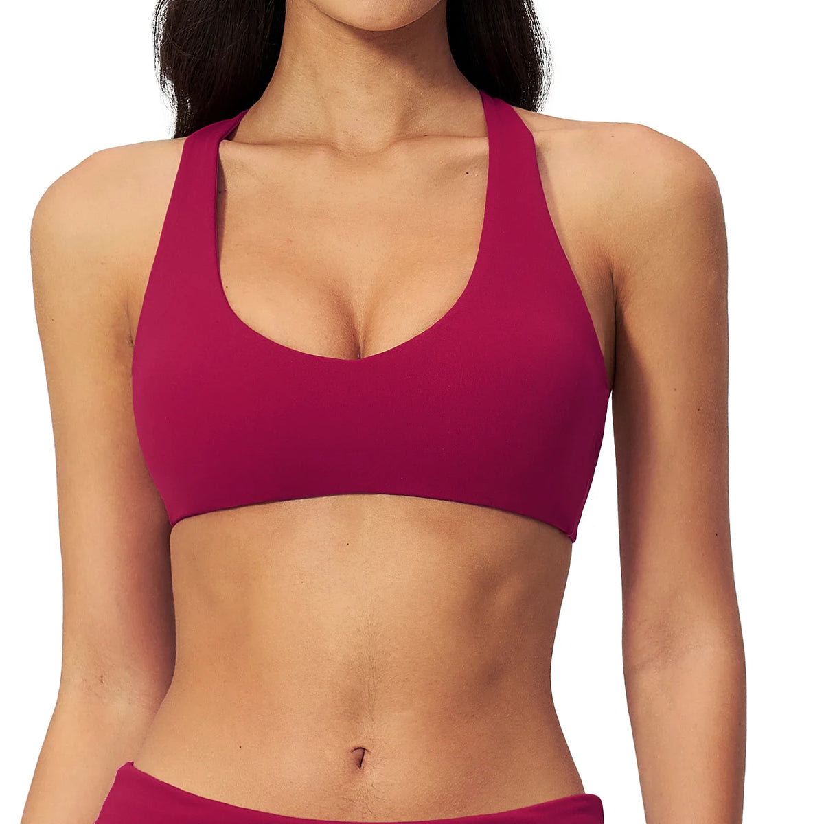 NCLAGEN Sport Bras Women High Support Fitness Underwear Back Cross Gym Clothes Training Solid Yoga Top Pilates Workout Tank