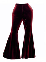 spring and autumn versatile wide-leg pants with metal decoration large size gold velvet wide-leg pants casual pants