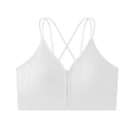 Seamless Bra Women Front Zipper Tube Tops Wrapped Chest Vneck Wireless Bra Comfort Tube Bra Beauty Back Underwear Sports Vest