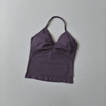NO LOGO Women's Longline Strappy Backless Gym Top Scrunch Workout Open Back Bra Tank Top for Running Yoga Shirt