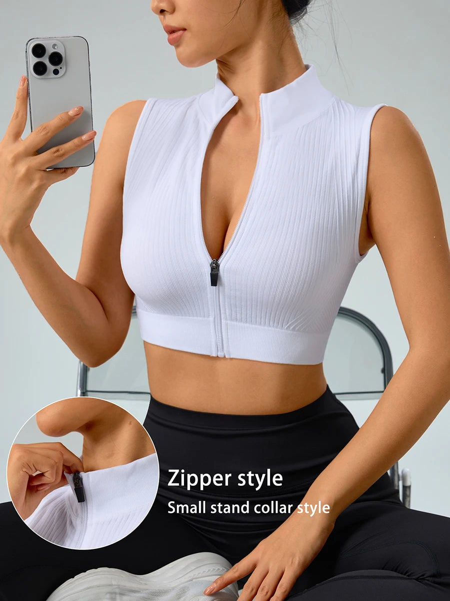 Seamless Women Sporty Vest Women Sleeveless Tops T-shirt Sportswear Woman Gym Tank Top Sports Yoga T-shirts Female Clothing