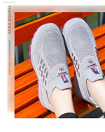 Women Vulcanized ShoesHigh Quality Breathable Mesh Women Sneakers Soft Slip On Flats Shoes Women Loafers Walking Flat