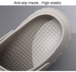 Men Summer Slippers Close Toe Leisure Clogs Soft EVA Anti-slip 2 Way Wear Shoes Couples Indoor Beach Slides Street Sandals