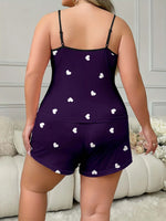 2 Pieces Pajamas Set for Women Sleepwear Loose Crop Tops+Shorts Suit Loungewear Home Clothes Plus Size 3XL 4XL 5XL