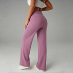 STOUREG High Waisted Yoga Pants for Women, Loose Wide Leg Workout Trousers with Pockets for Running and Outdoor Exercise