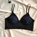 Fashion Women Underwear Cowboy Vest Seamless Simple Bra Deep V Wireless Comfort Brassiere Classic Sling Lingerie Outer Wear