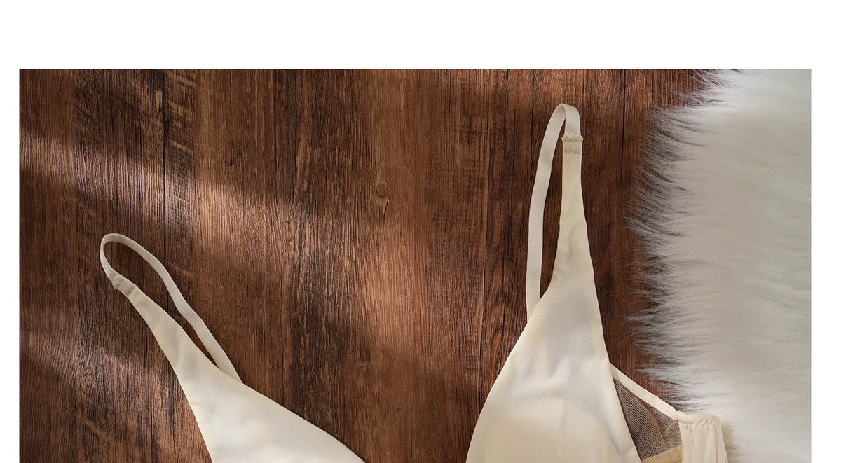 Sexy Deep V Rabbit Ear Bra, Wireless Invisible Summer Bra for Women, Thin Breathable Comfort Bralette Small Chest No Underwire