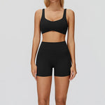 Women Yoga Suit Tracksuit Sports Bra High Waist Legging Shorts Outfit Gym Set Fitness Running Workout Clothes Push Up Sportswear