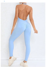 Backless Gym Jumpsuit Sport Overalls Women Nylon Yoga Workout Clothes for Women Fitness Clothing Gym Sets Womens Outfits