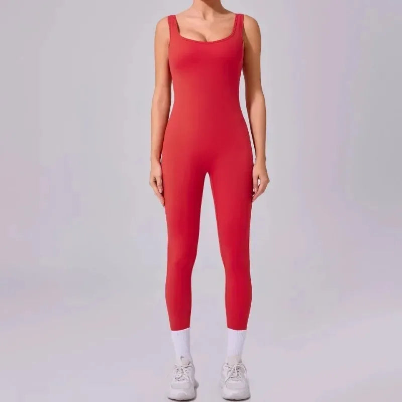 Seamless Yoga Jumpsuits Sports Fitness Hip-lifting Hollow Beauty Back One-piece Workout Running Gym Leggings Bodysuits for Women