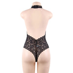 Black Mesh Lace Long Split Nightgown for Women Wild See Through Deep V Open Back Sleepwear Dress with Thong