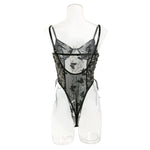 Bikini Fashion Sexy Butterfly Embroidery Slim-Fit Sexy All-Match Jumpsuit for Women