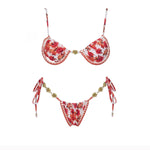 3Pcs Micro Bikinis Sexy Women Swimsuit 2026 New Swimwear Printed Swim Suit Female Bathing Suit Bandeau Biquini Beachwear Sarong