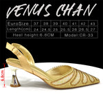 Doershow beautiful High Quality African Style Ladies Shoes And Bags Set Latest GOLD Italian Shoes And Bag Set For Party H-1