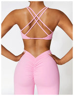 Push Up Gym Top Women Pleated Design Sports Bra Women Sexy Yoga Bra Running Yoga Clothes Women Fitness Workout Brassiere Women