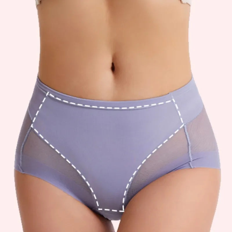 Seamless Panties Women High Rise Panty Tummy Control Briefs Butt Lifter Shapewear Sexy Lingerie Ice Silk Underwear S-3XL