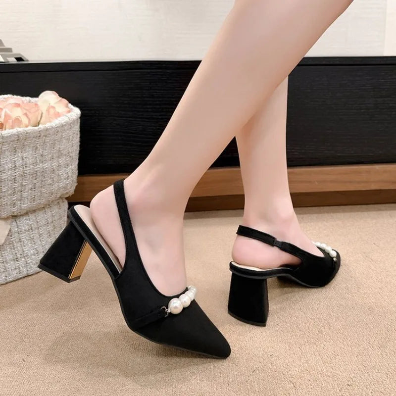 Summer New Pointed Square Heel Comfortable Casual Sandals Fashionable/Sexy Banquet Hot Selling High-heeled Sandals for Women