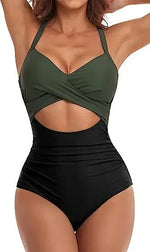 Leopard One Piece Swimsuit 2024 New Halter Push Up Swimwear Women Swimsuit Bathing Suit Beachwear Monokini Female Swimming Suits