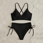 Sexy Bandage High Waist Brazilian Bikinis Sets Swimsuit Swimwear Swimming Suit for WomenNew Bikini Mujer Biquinis