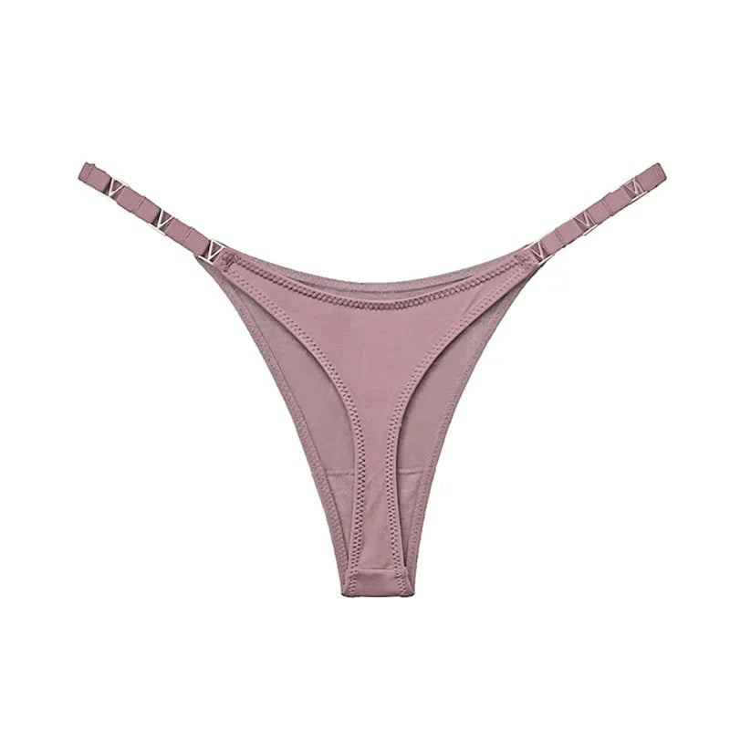 Seamless Sexy Thong Women Underwear Briefs Panties Zebra Flower Low Rise Luxury Metal Buckle G String Bikini Girls Female Panty