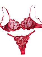Sexy Sheer Lingerie Set Embroidery Transperant Pornostar Lenceria Sensual Mujer Seducive Conjunto Ropa Interior Set Intimo Lace