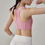 Women's Quick Drying Breathable Yoga Sports Vest I-Shaped Back Sports Bra Fitness Bra Chest Cushion Support