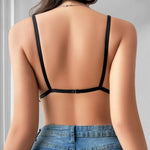 1pcs Sexy Lace Floral Women's Bras Patchwork Bow Sexy Lingerie Fashion Style Party 3/4 Cup Wire-Free No Pad Female Underwear