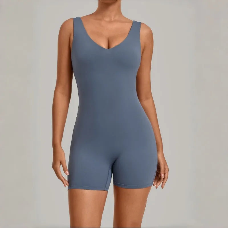 Women's Seamless Yoga Jumpsuits Fitness Sports Gym Beauty Backless Slim Fit Sling One-piece Running Workout Training Bodysuits