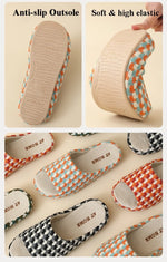 Breathable Cotton Linen Slippers For Women Men Summer Autumn House Shoes Anti-slip Keep Quiet Couples Home Floor Flax Slides