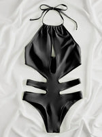 2025 New Sexy Halter Women Swimwear One Piece Swimsuit Female Hollow Out Monokini Bather Bathing Suit Summer Beach Wear Bodysuit