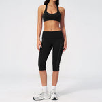 Summer Color Blocked Yoga Sets Women Slim Sports Bra High Waist Pants Fitness Suits Outwear Gym Running Push Up Workout Clothes
