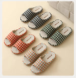Breathable Cotton Linen Slippers For Women Men Summer Autumn House Shoes Anti-slip Keep Quiet Couples Home Floor Flax Slides