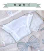 Japanese MOMOKO Butterfly Lingerie Set Wireless Bralette Sweet Pure Style Push Up Gathering Support for Small Chest No Underwire