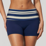 Summer Striped Polka Dot Contrast High Waist Yoga Shorts Hip Lifting Sports Tights Outdoor Workout Fitness Gym Running Pants