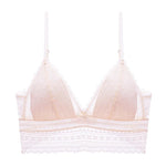 Women Invisible Lace Bras Backless Bra U Backless Bralette Triangular Sexy Bralette Soft Low Back Lingerie Tank Top
