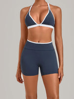 Summer Yoga Set 2Pcs Women's Tracksuit Back Cross Sports Bra Sportswear High Waist Butt-Lifting Fitness Pants Workout Top Suit