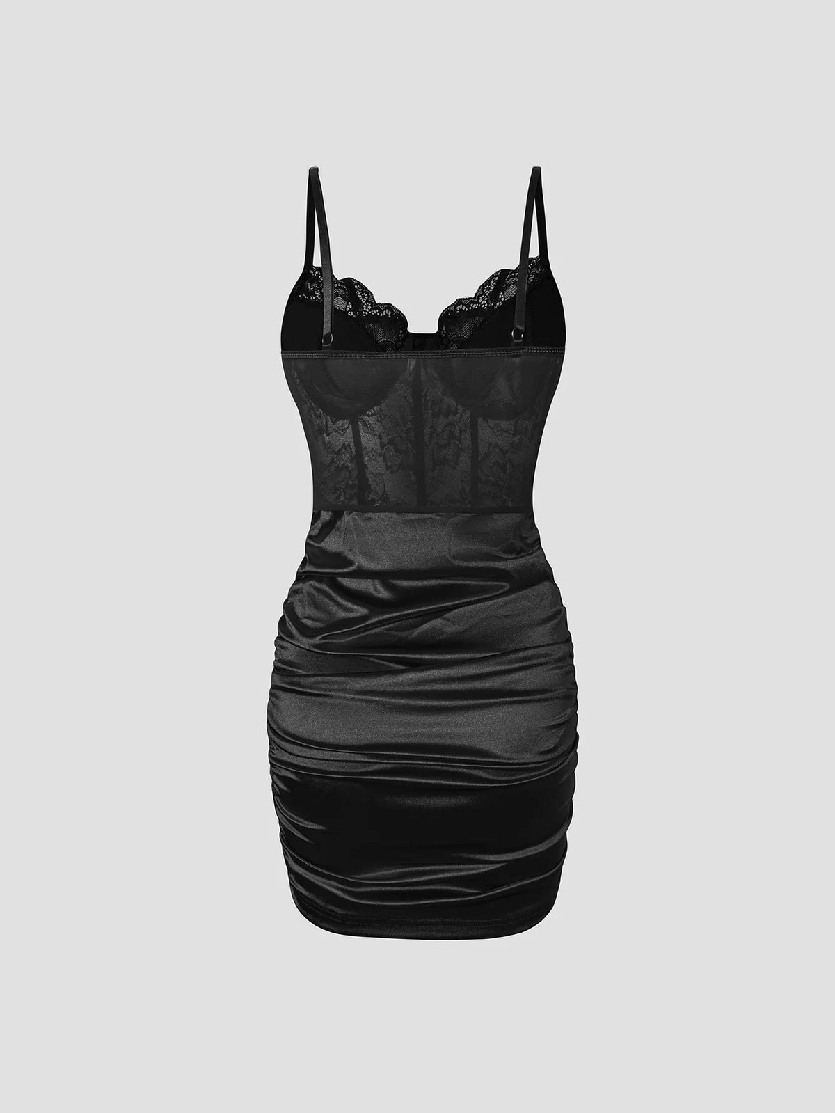 Hot Girls Slim Spaghetti Strap Mini Dresses Women Sexy See Through Flower Lace Fold Package Hip Bodycon Short Dress Club Vestido