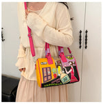 PU New Personality Stylish Shoulder Bags Design Patchwork Zipper 2025 Hot Sale Women's Bags Retro High Quality Women's Bags