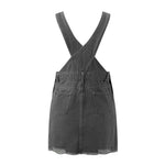 Casual Women Skirts Women'S Flag Denim Bib Overall Shorts Rompers Independence Day Clothes Faldas Para Mujeres Roupas Feminina