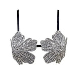 YOUR BUMP CURVE Handmade crystal bra flower embroidery inlaid metal rhinestones short top sexy women beach pool yacht sea party