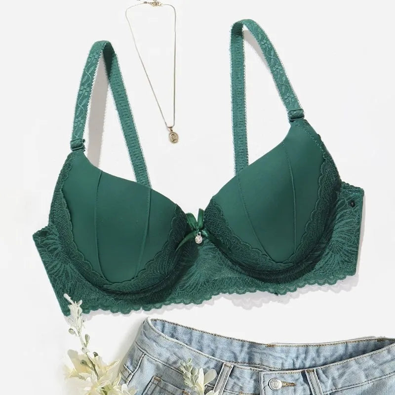 Beauwear Women's Big Size Brassiere with wire Floral Lace Underwear Push Up Bras