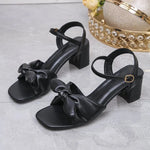 Buckle Strap 2026 Sandals Comfort Shoes for Women Square Toe Block Heels Large Size Suit FemaleNew Fashion