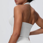 Gym Tops Women Halter Top Gym Vest Woman Sexy Backless Push Up Sport Bras Running Vest Workout Tops Activewear Yoga Fitness Vest
