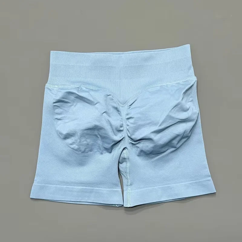 HISTELLO Impact Shorts 4.5" Women Fitness Sports Biker Shorts Low Waist Gym Short Workout Scrunch Butt Yoga Seamless Leggings
