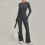 Women's Seamless Yoga Jumpsuits Sports Fitness Gym One-piece Long-sleeves Hip-Lifting Beauty Back Workout Training Bodysuits