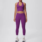2pcs Yoga Set Gym Outfits Clothes Athletic Wear Yoga Suits For Women Fitness Set Tracksuits Sports Bra Gym Leggings Sportswear