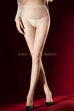 Sexy Lace Long T-Crotch Black Pantyhose Solid Color Transparent Mesh For Woman Smooth Lace Trimmed Pantyhose Charming 0VJQ